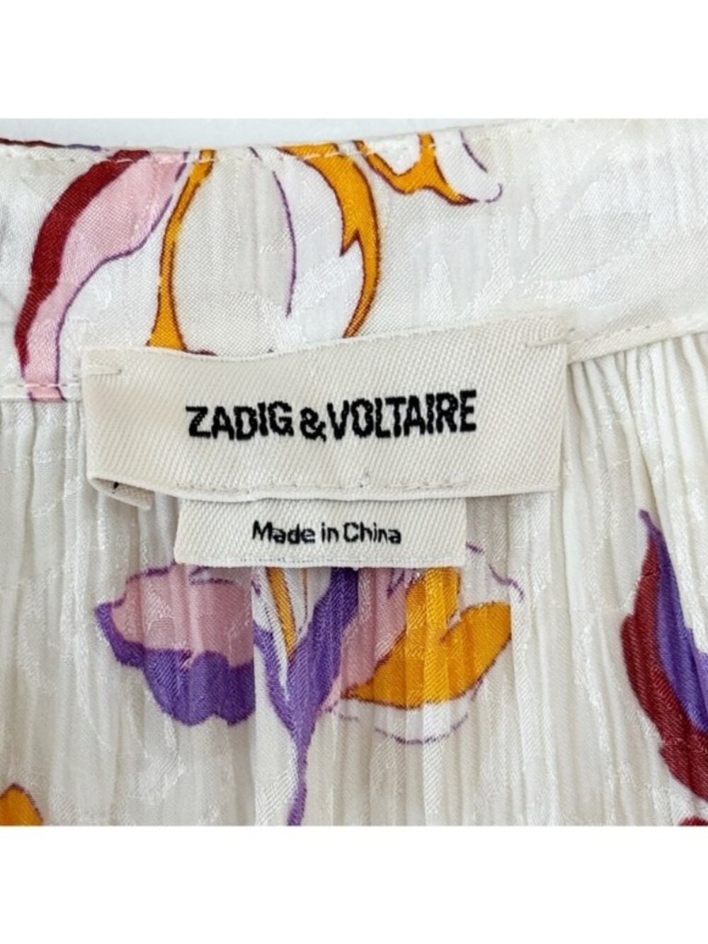 Zadig & Voltaire Cut Flowers Floral Tink Blouse Size Small - Picture 5 of 13